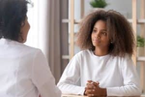 teen girl beginning a dialectical behavior therapy program