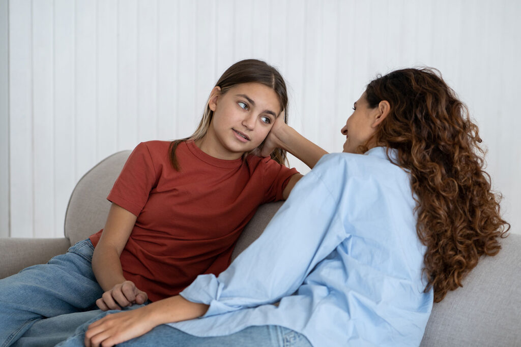 a teen and her mother learn to communicate better in family therapy